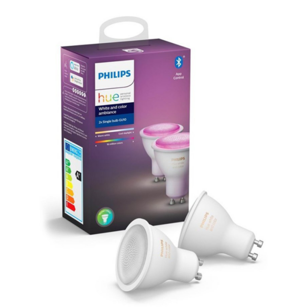 Philips Hue Color LED spot GU10 2-pack BT - Philips