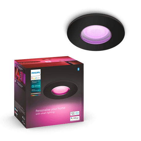 Philips Hue Xamento indbygningsspot - sort/1-pak